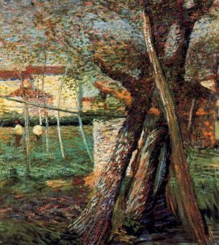 翁貝托 波丘尼 Countryside with Trees 翁貝托 波丘尼 Countryside with Trees